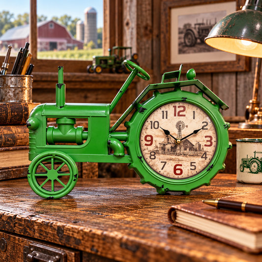Boxman Green Tractor Clock