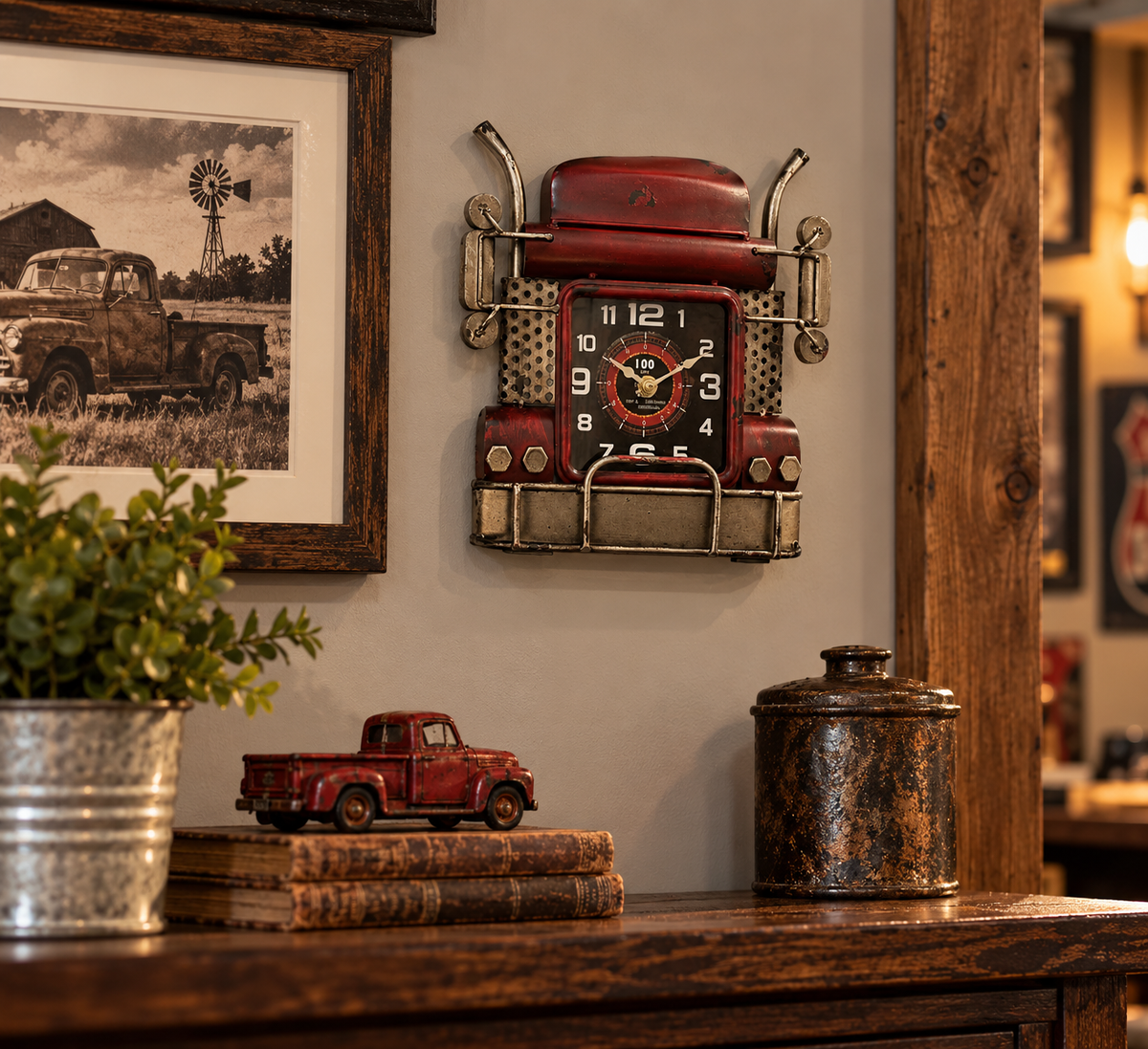 Boxman Semi Truck Wall Clock