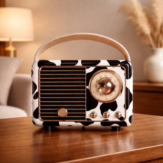 Vintage Speaker Cowhide Print