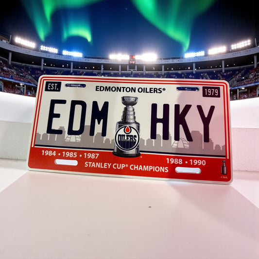 Hockey Lovers License Plate Cover Oilers