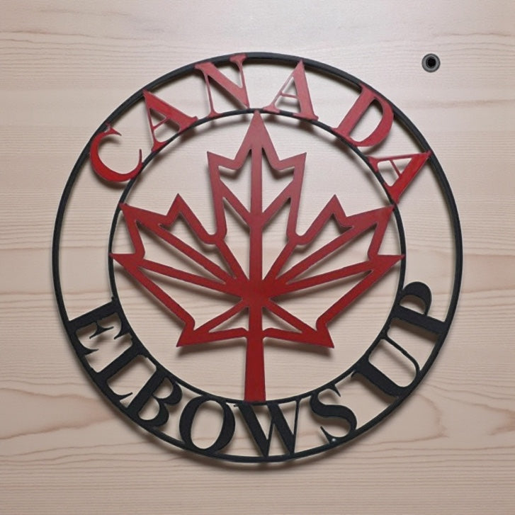 Outdoor/Indoor Metal Sign Elbows Up