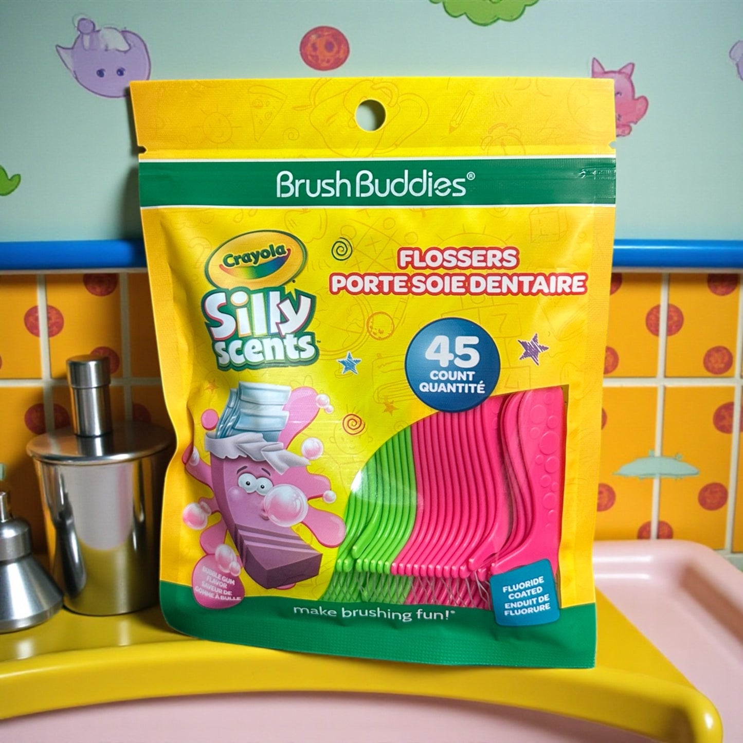 Brush Buddies Crayola Floss Picks (bubble gum)
