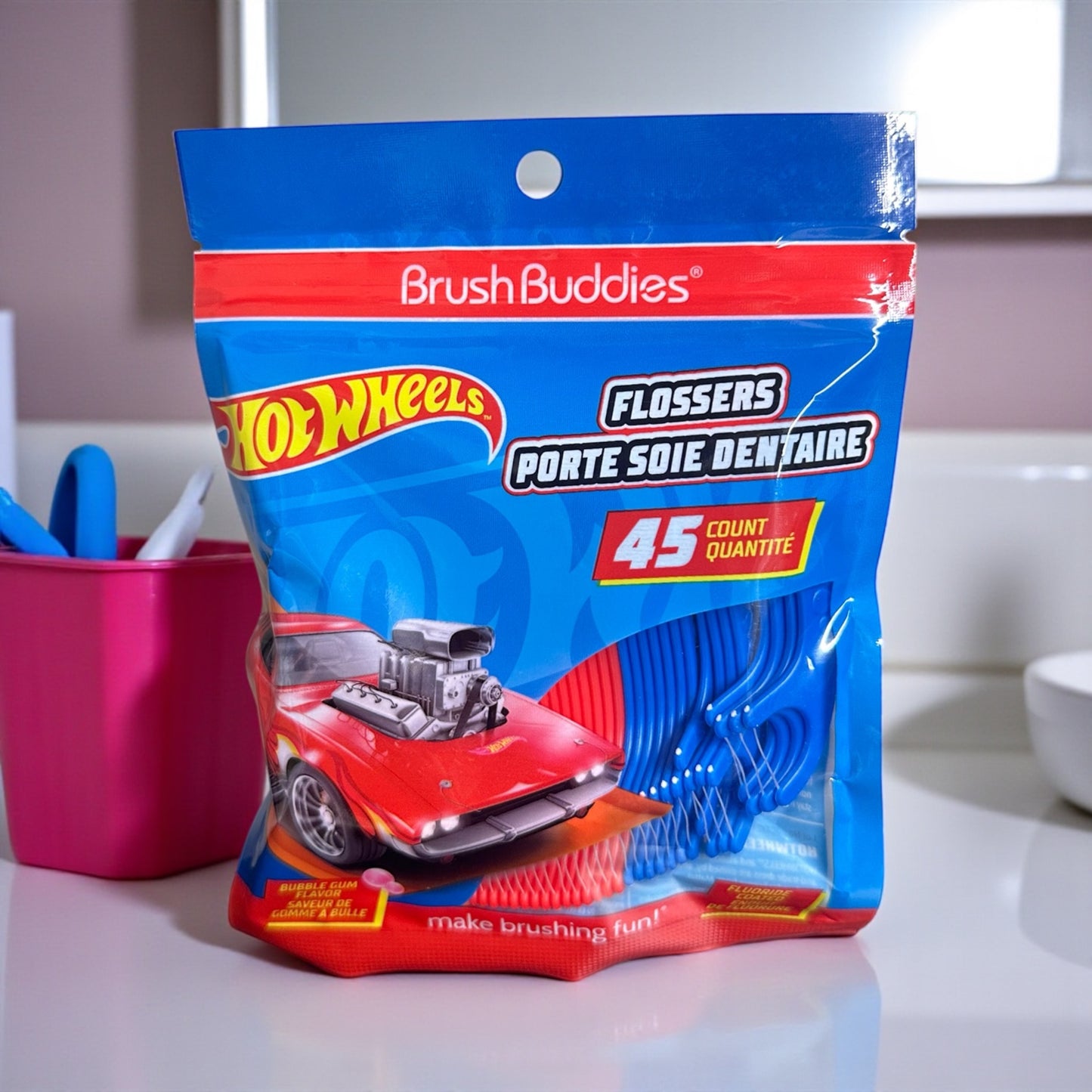 Brush Buddies Hot Wheels Floss Picks (bubble gum)