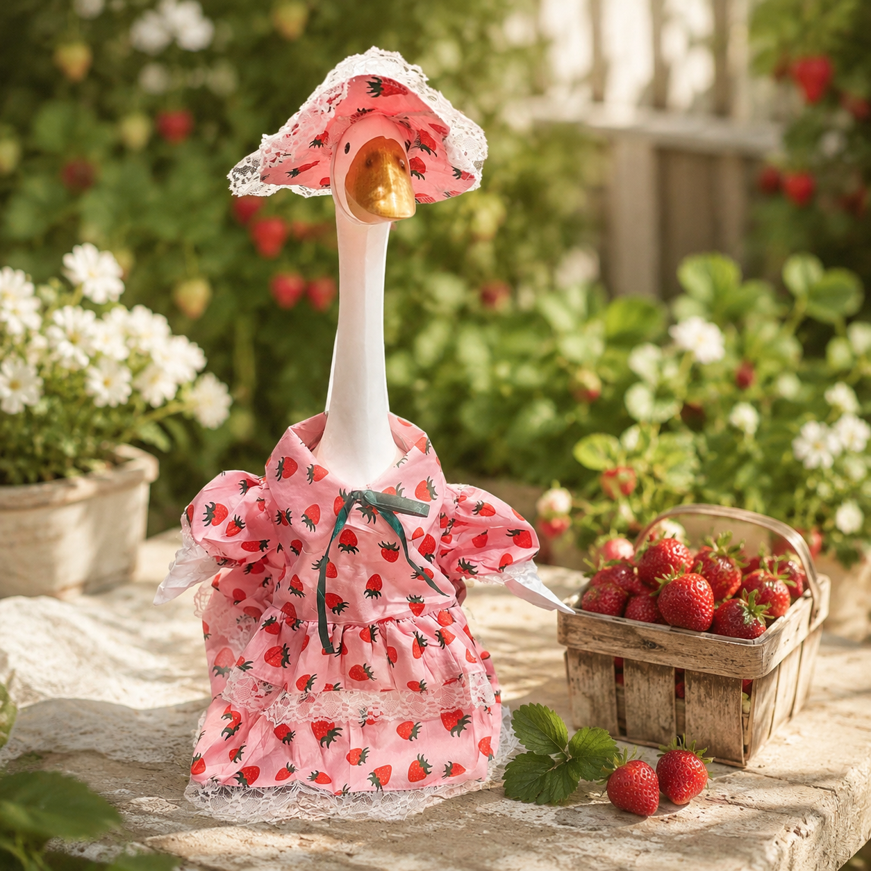 Porch Goose Outfit Strawberry Dress