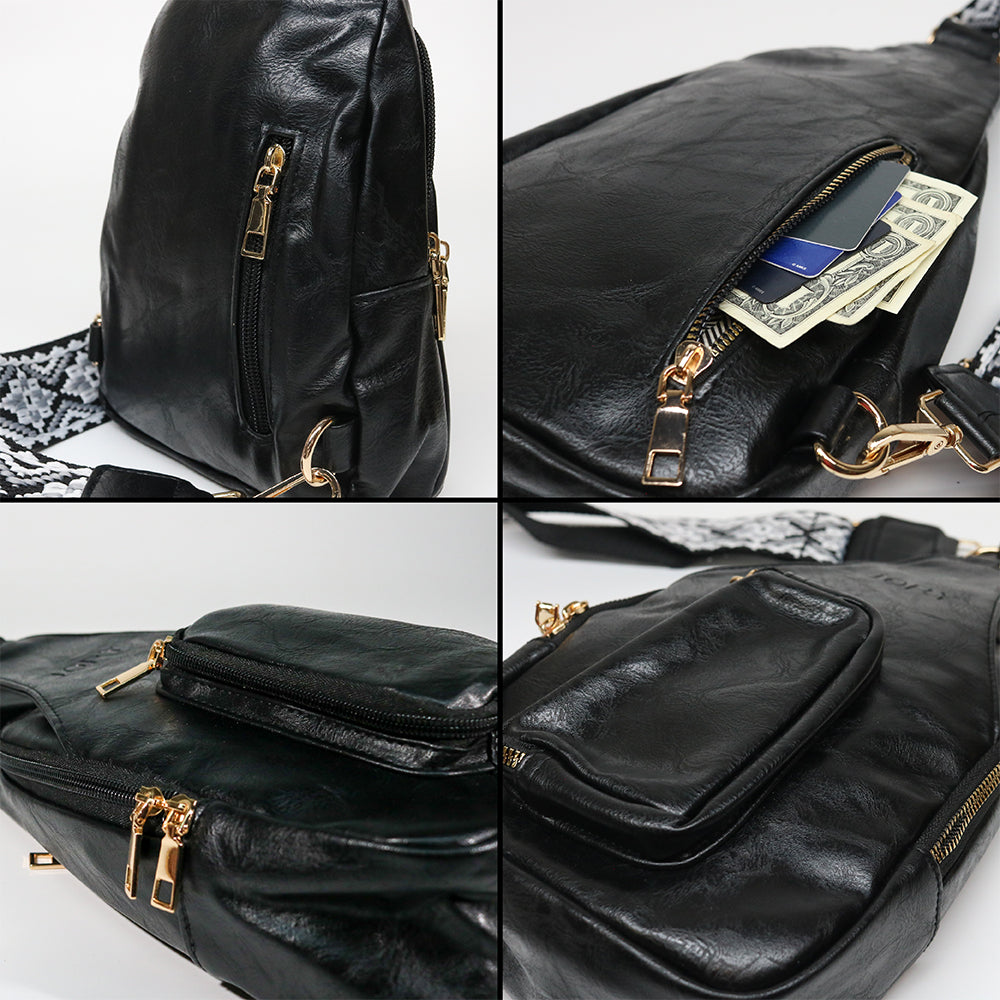 Jory Hailey Crossbody Sling Bag Black