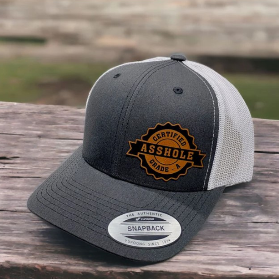 Leather Patch Hat Certified Asshole
