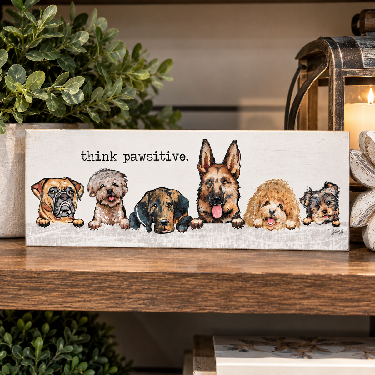 Jan Michaels Sign Think Pawsitive
