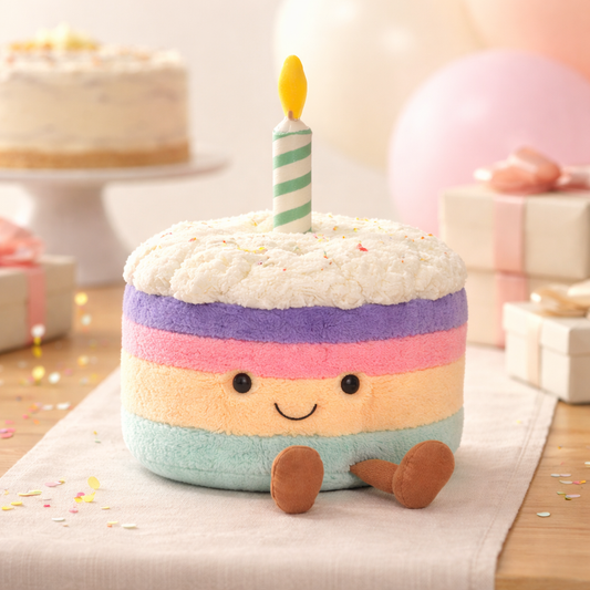 Jellycat Amuseables Rainbow Birthday Cake