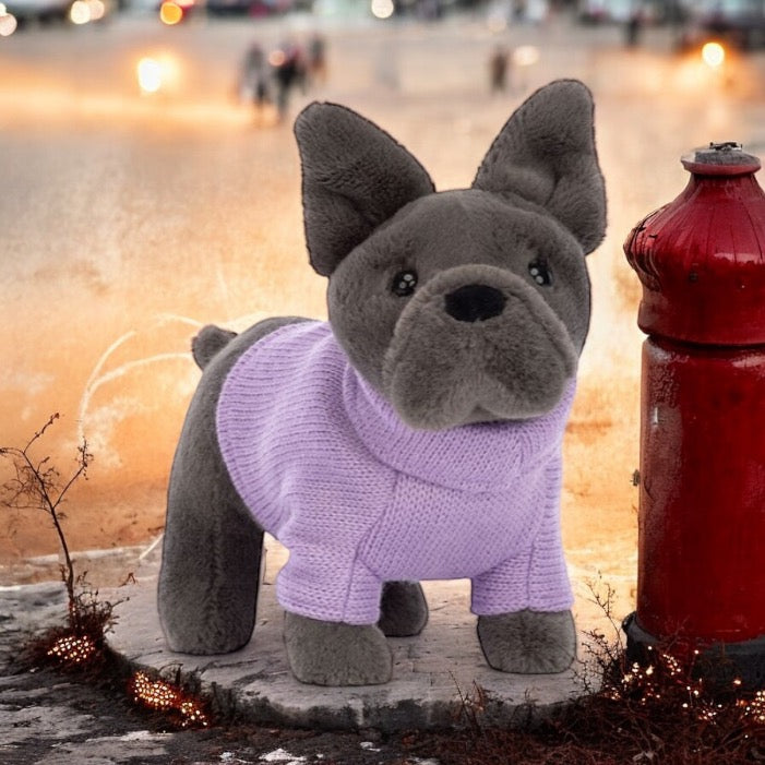 Jellycat Sweater French Bulldog Purple