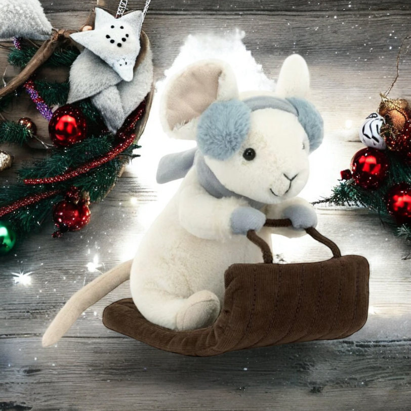 Jellycat Merry Mouse Sleighing