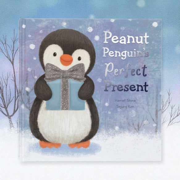Jellycat Peanut Penguin's Perfect Present Book