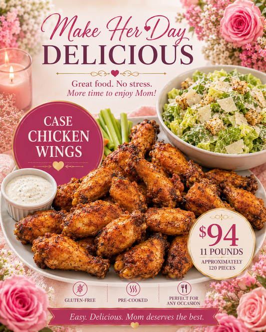 WINGIN' IT Case Precooked Chicken Wings  11lbs  *GLUTEN FREE
