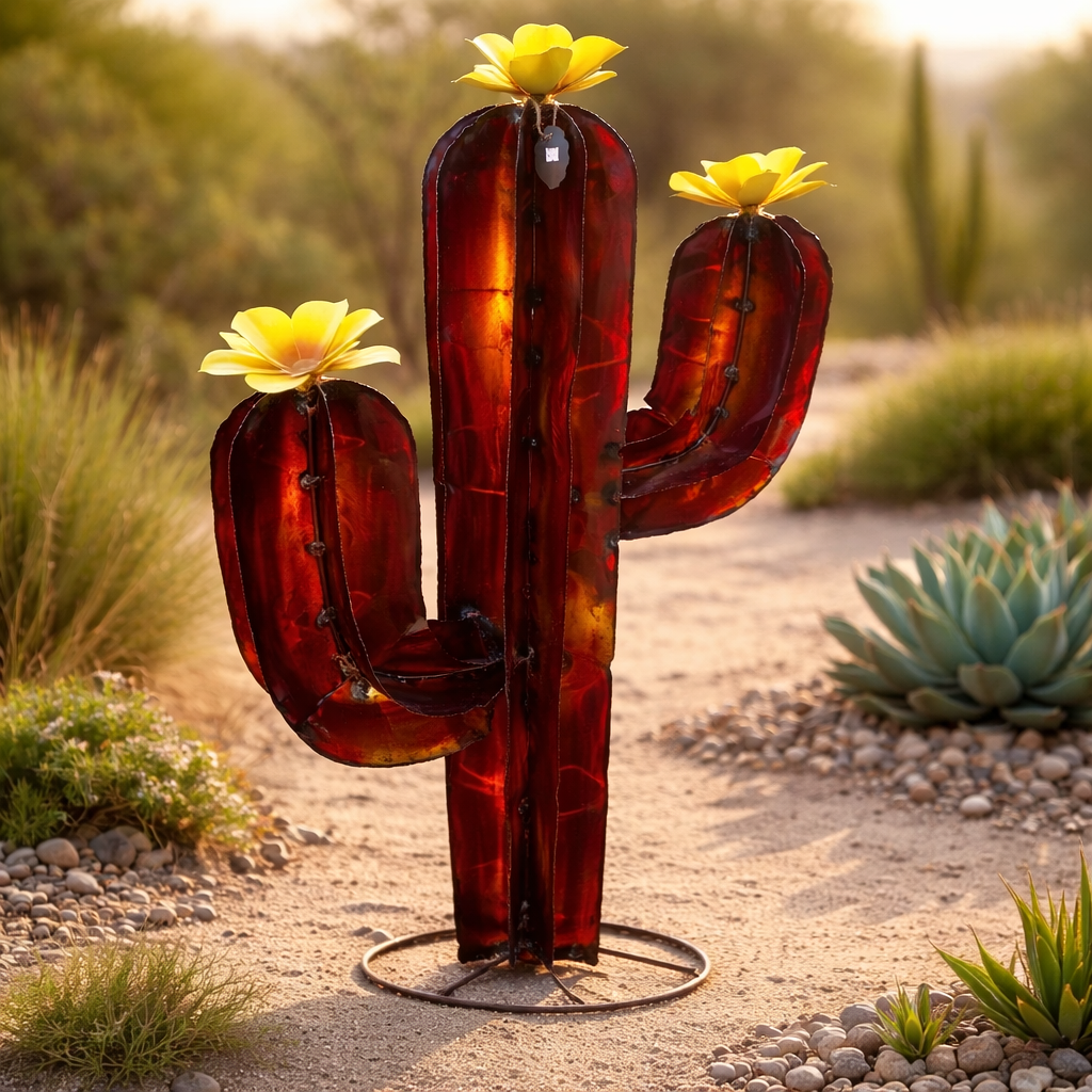 Saguaro Indoor/Outdoor Metal Cactus Small