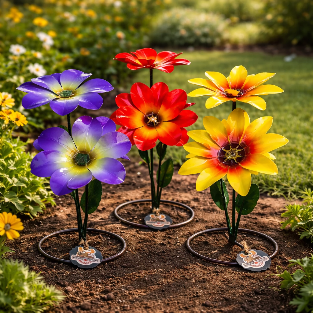 Indoor/Outdoor Metal Flowers Mini Bouquet