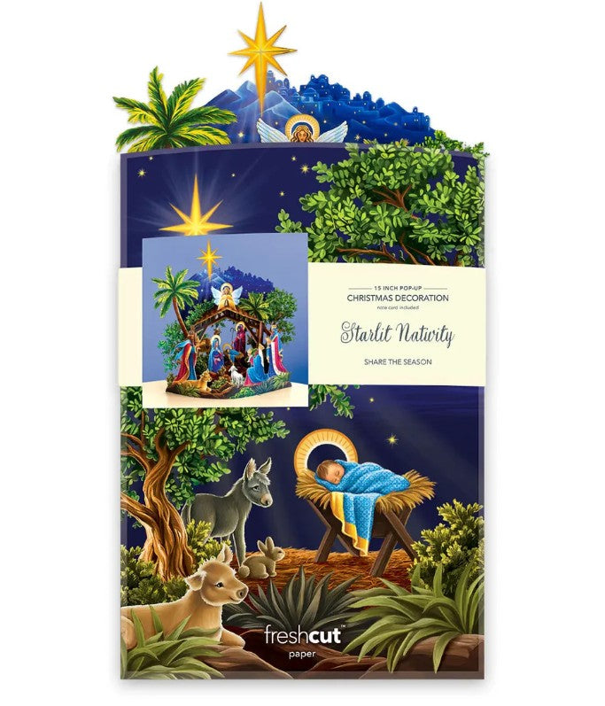 Freshcut Paper Pop Up Cards Nativity Scene