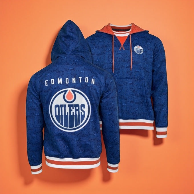Unisex Edmonton Oilers Crew Neck Hoodie Large