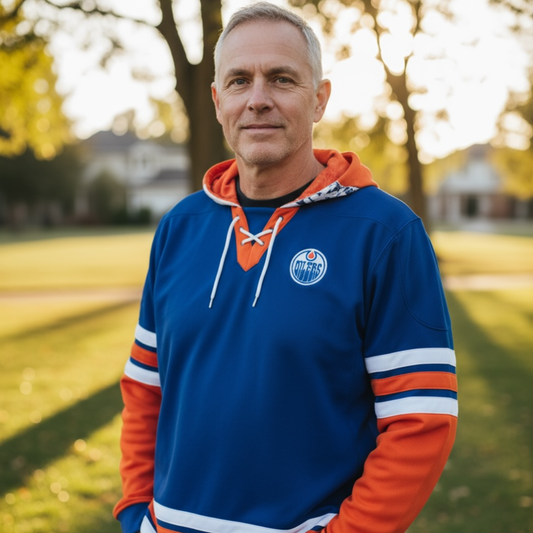 Unisex Edmonton Oilers Lace-Up Hoodie Large