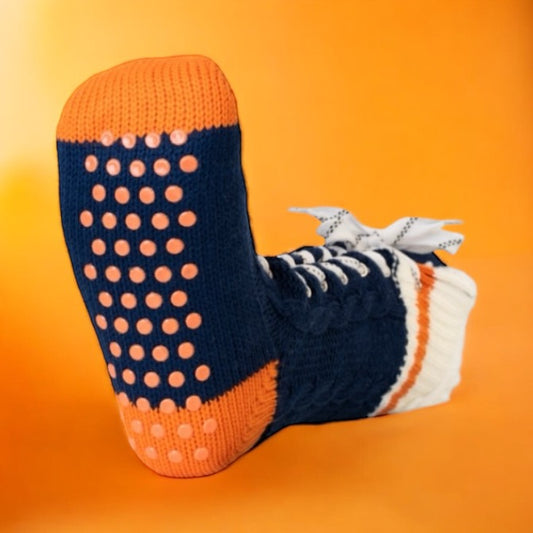 Hockey Skate Slippers Socks Edmonton Oilers