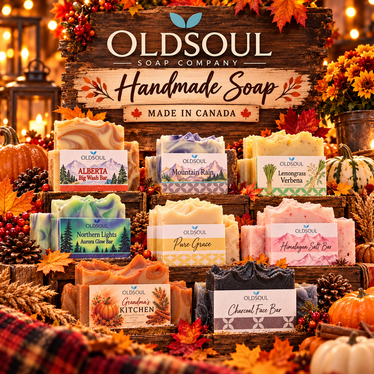 Old Soul Handmade Soap (not yet available in Edmonton).