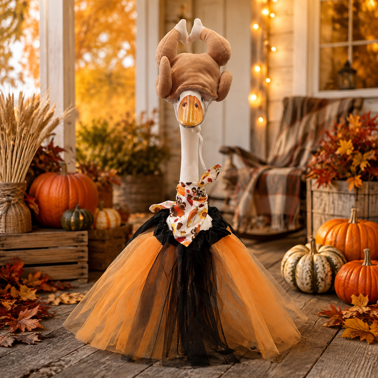 Porch Goose Outfit Thanksgiving