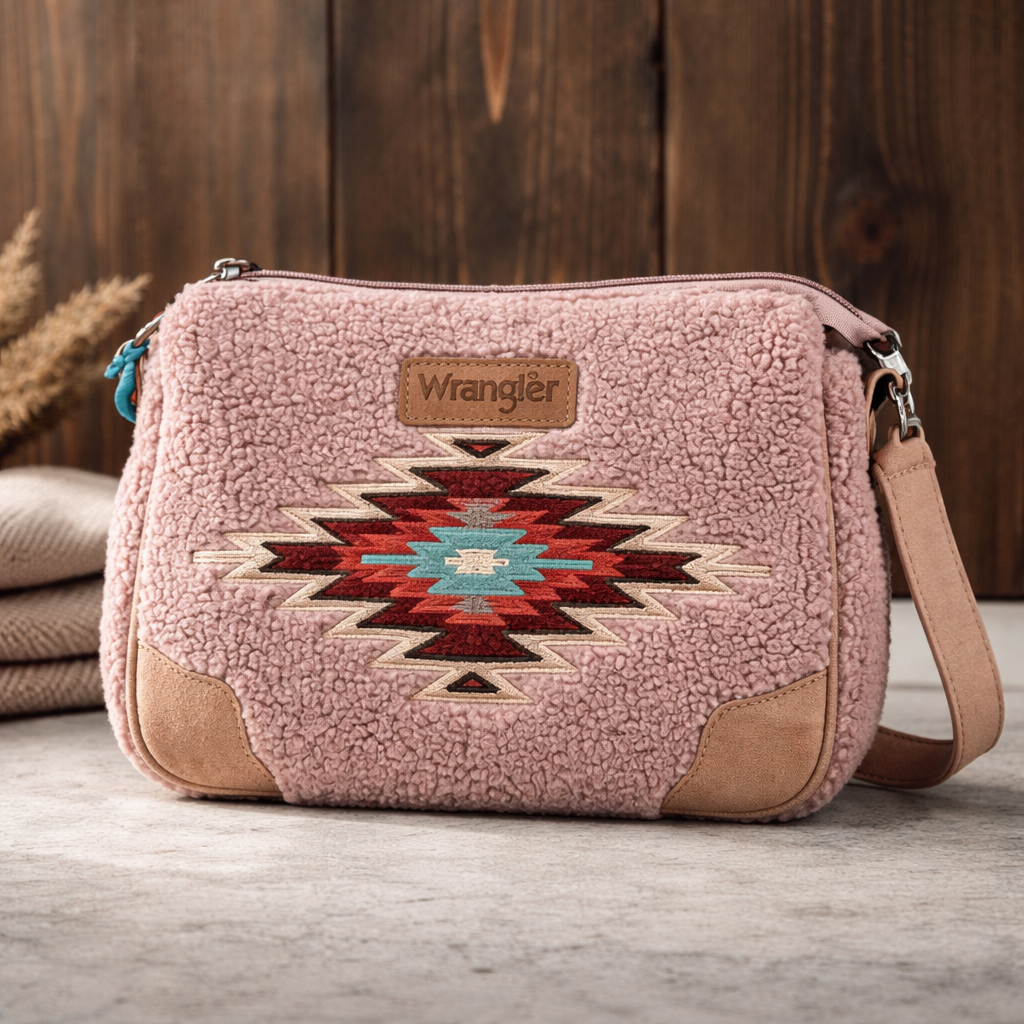 Pink Wrangler Sherpa Purse