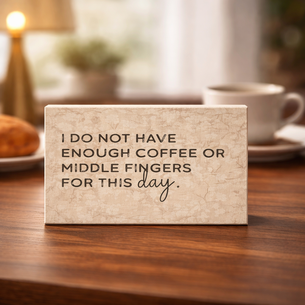 Shelf Sitter Sign I Don't Have Enough Coffee
