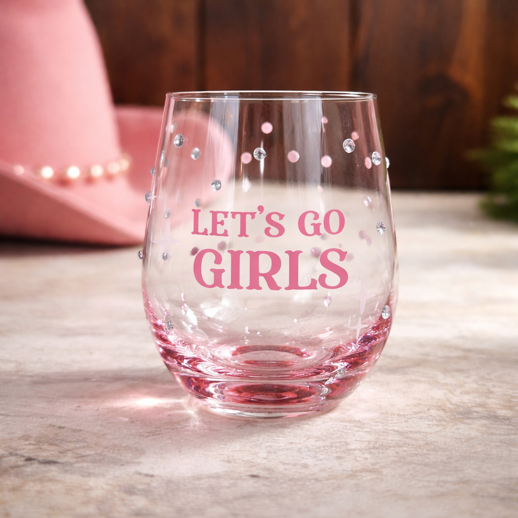 Let's Go Girls Stemless Wine Glass