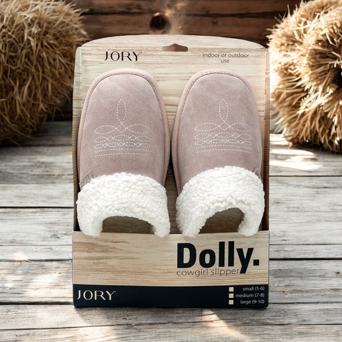 Dolly Western Cowgirl Slippers Pink (small)
