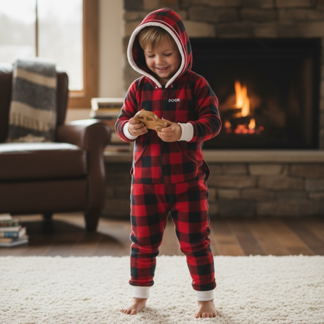 Kids & Toddler Pook Onesie Red Black