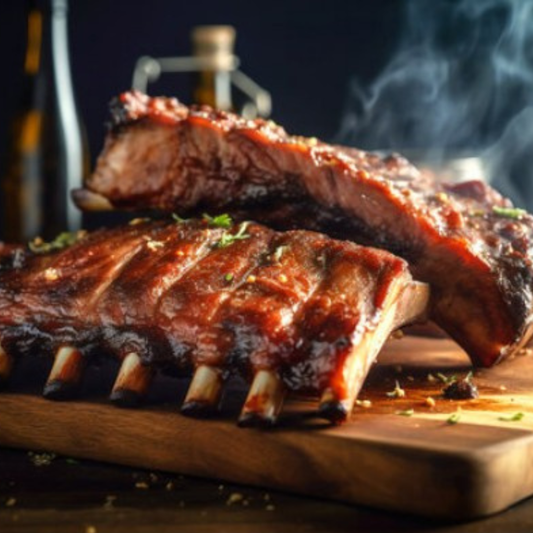 1/2 CASE Pork Back Ribs 11 lbs Approx 8-10 larger racks