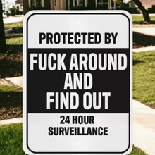 Load image into Gallery viewer, &quot;Cheeky&quot; Surveillance Sign (metal)
