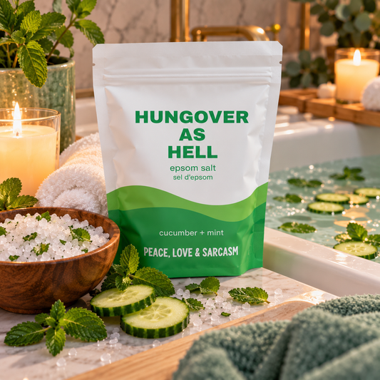 Epsom Salt Soak Hungover As Hell cucumber & mint
