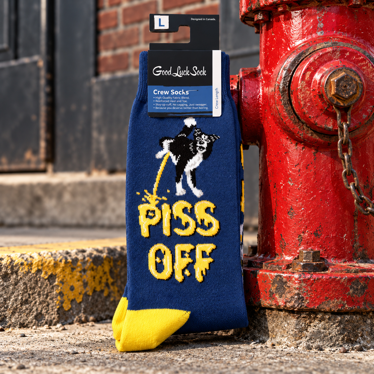 Good Luck Socks Men's Piss Off