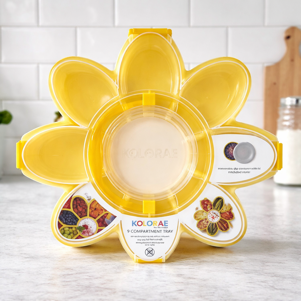 Kolorae Daisy Serving Tray Yellow