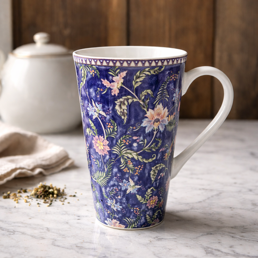 Oversized Ceramic Tea Cup Purple