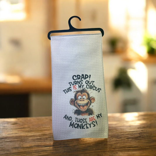 Fun Tea Towel Circus Monkey