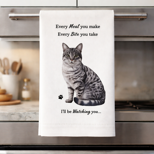 Pet Parents Tea Towel Tabby