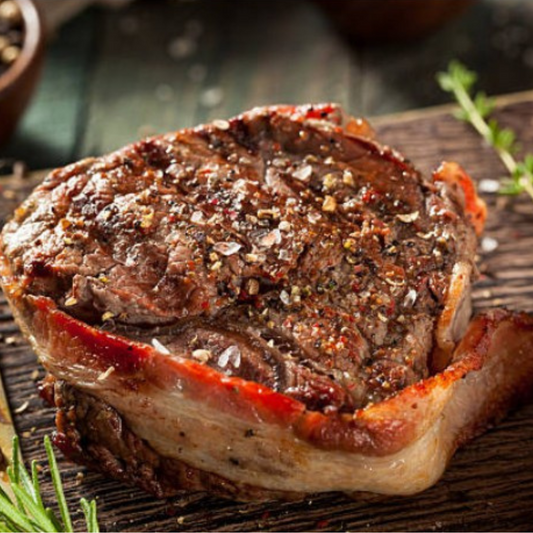 CASE Bacon Wrapped Tenderloins 4 oz 24 pc