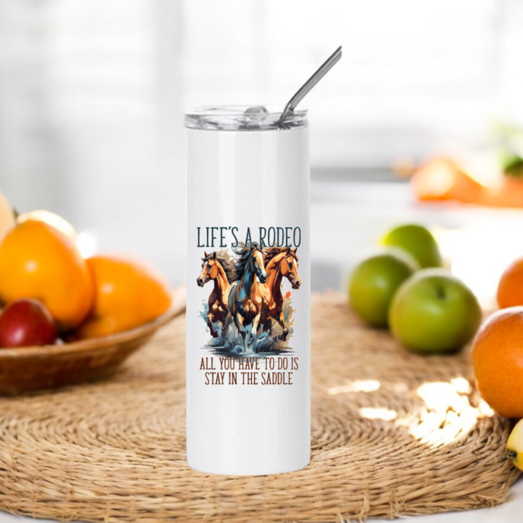 Funny Stainless Steel Tumbler Lifes a Rodeo