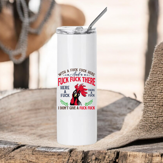 Funny Stainless Steel Tumbler Here a F There an F