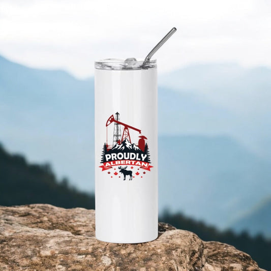 Funny Stainless Steel Tumbler Proudly Albertan