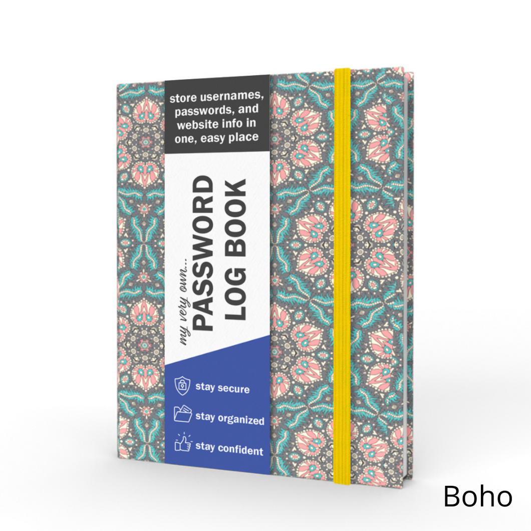 Boho Password Log Book