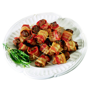 Best Seller! Bacon Wrapped Sirloin Steak Bites 5 lbs Approx 60 pc per case