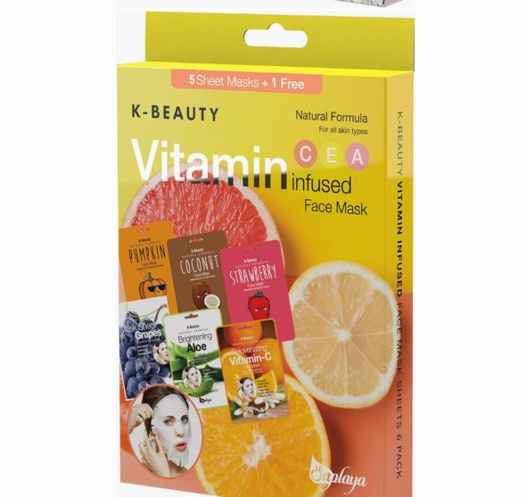 Face mask 6 pack- VITAMIN infuses